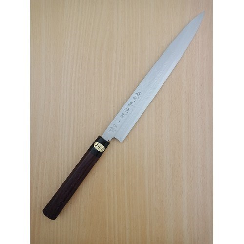 越前英雄 青紙二號 大馬士革紋 柳刃  270mm   八角紫檀柄