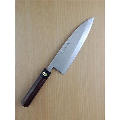 越前英雄 白紙二號 大馬士革紋   出刃225mm 紫檀柄