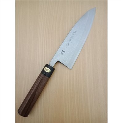 越前英雄 白紙二號 大馬士革紋 出刃  195mm紫檀柄